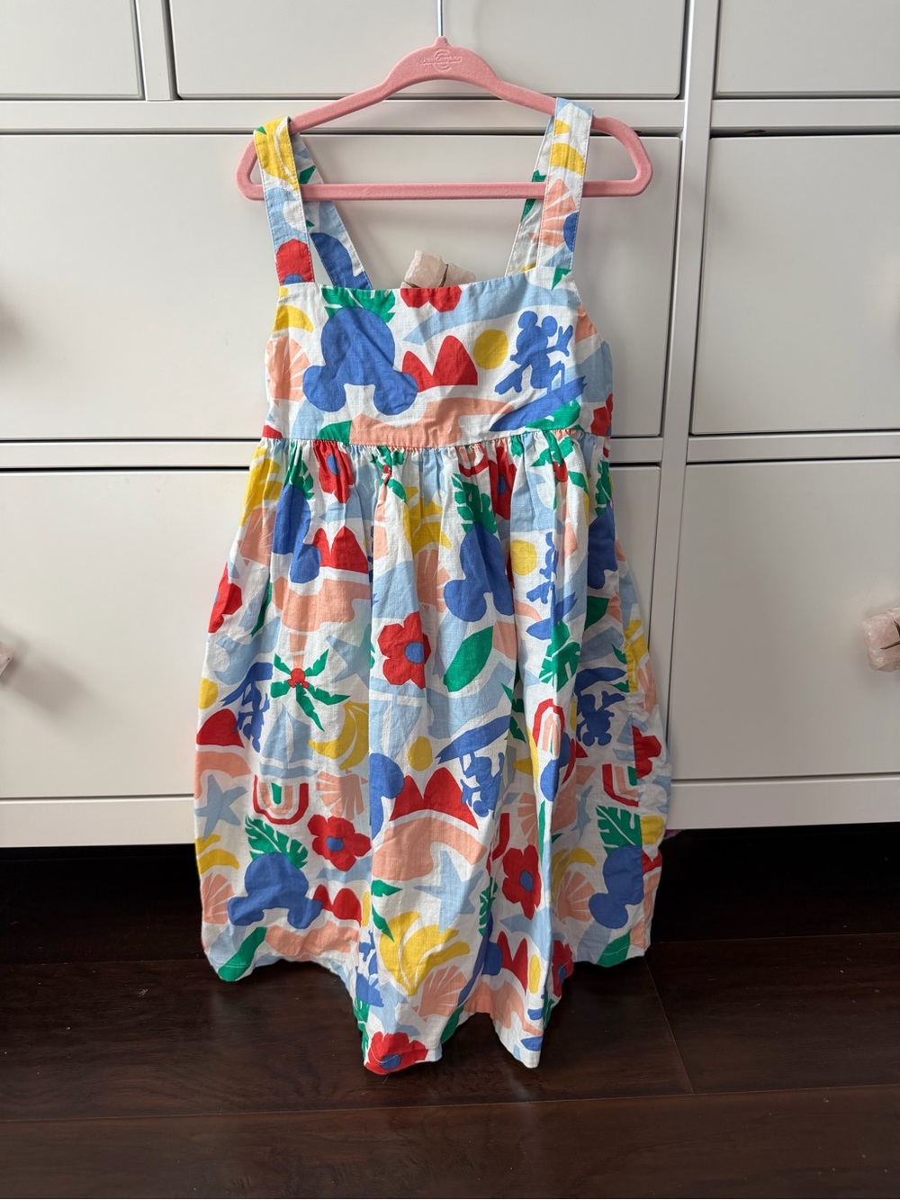 Disney Hanna Andersson sz 6/7 Mickey Mouse Sleeveless Poplin Dress Mickey Resort